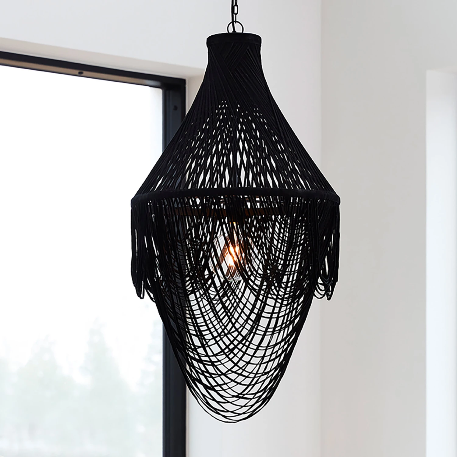 PR Home Mauritz Kronleuchter Mit Wildlederbändern 3 PR Home Mauritz Kronleuchter Mit Wildlederbändern