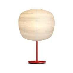 HAY Common Table Schirm Peach Fuß Signalrot -Heimbeleuchtung 10003277 3