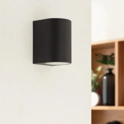 Prios Tetje Außenwandleuchte Schwarz Rund 10 Cm -Heimbeleuchtung 10004679 2