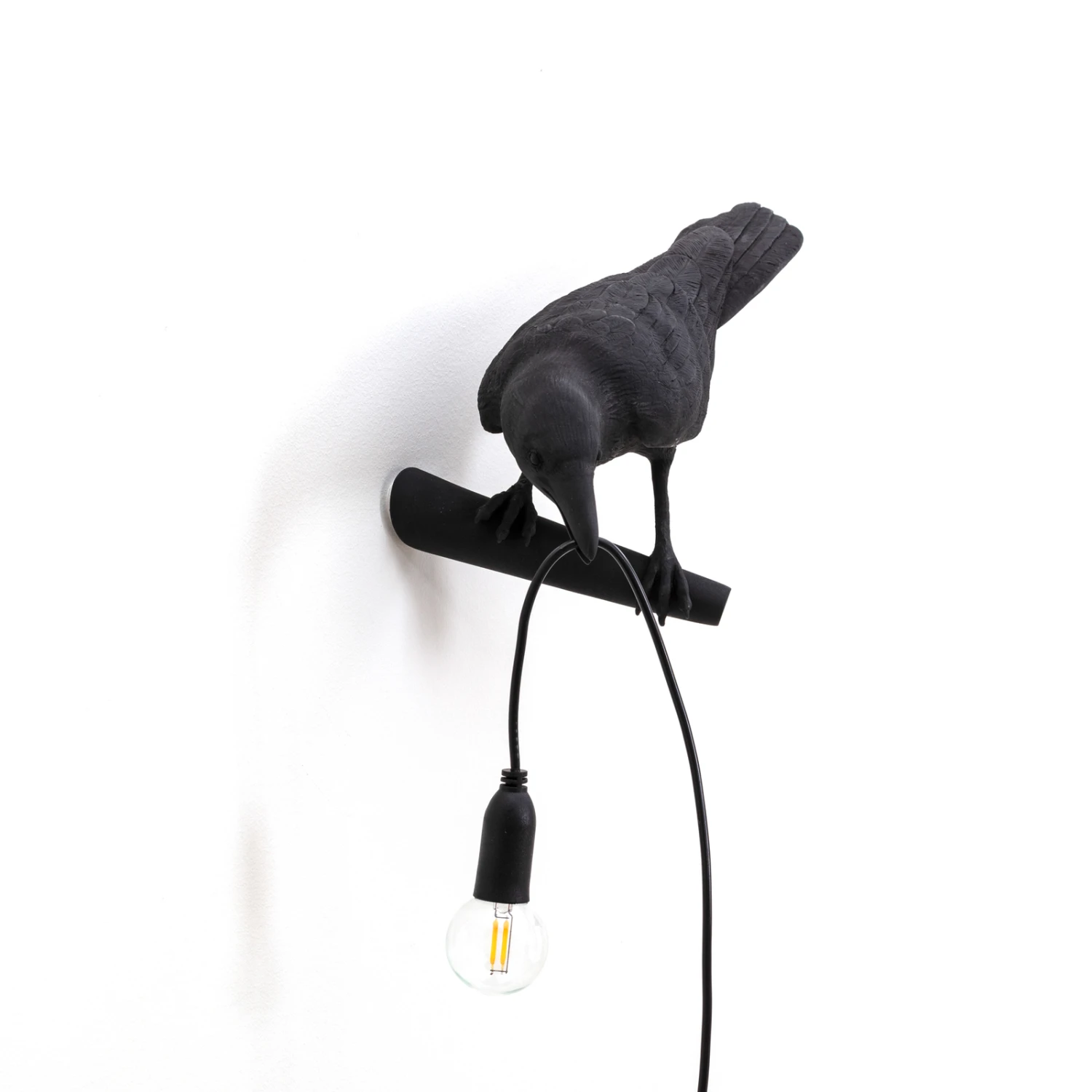 SELETTI Bird Lamp LED-Dekowandlampe, Links Schwarz 4 SELETTI Bird Lamp LED-Dekowandlampe, Links Schwarz – Bild 2
