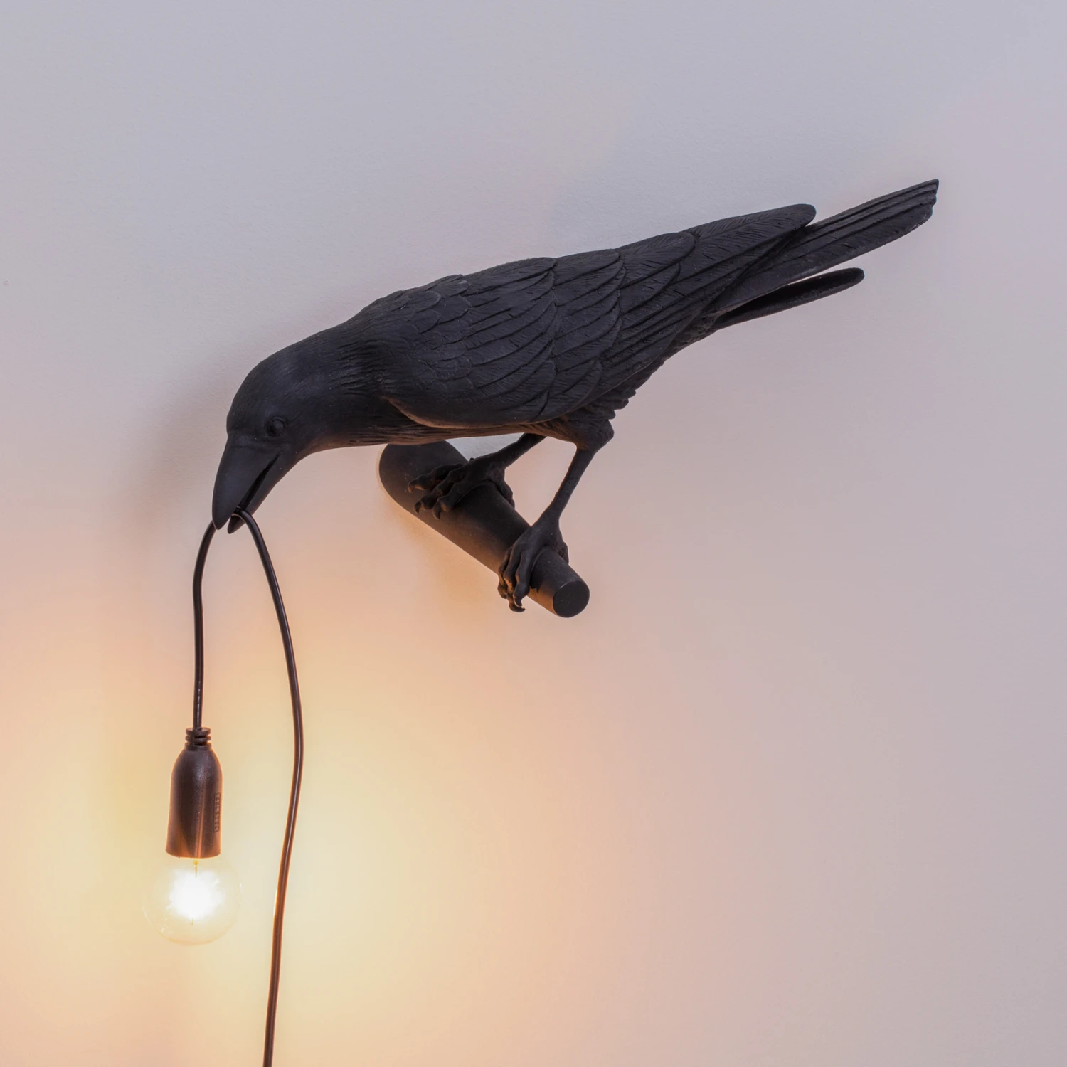SELETTI Bird Lamp LED-Dekowandlampe, Links Schwarz 8 SELETTI Bird Lamp LED-Dekowandlampe, Links Schwarz – Bild 6