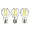 LED-Filament E27 2,2W 2.700K 470 Lm Klar 3er-Set -Heimbeleuchtung 10009992