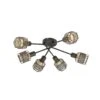 Lindby Eudoria Deckenlampe 6-flammig Schwarz/gold -Heimbeleuchtung 10010500