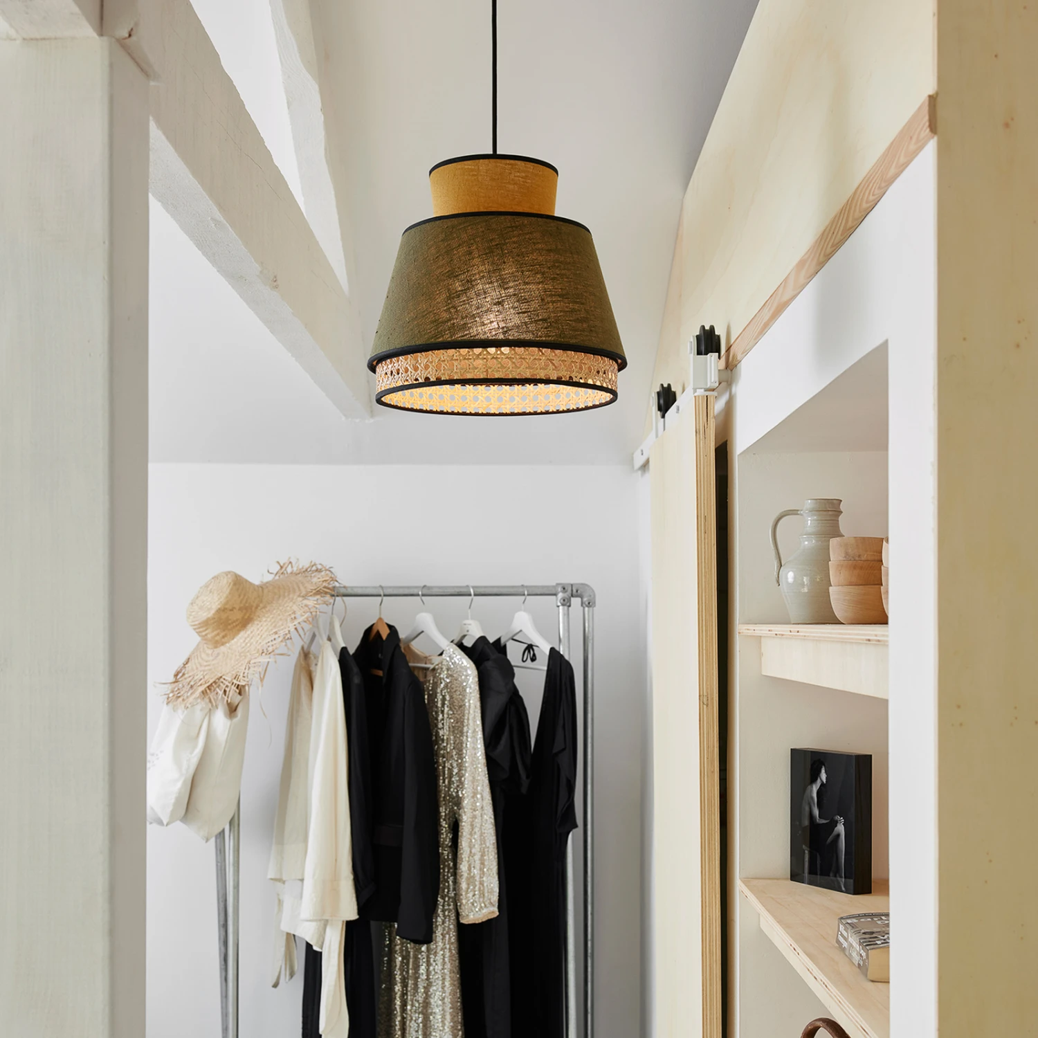 MARKET SET Singapour XM Hängeleuchte Khaki/curry 4 MARKET SET Singapour XM Hängeleuchte Khaki/curry – Bild 2