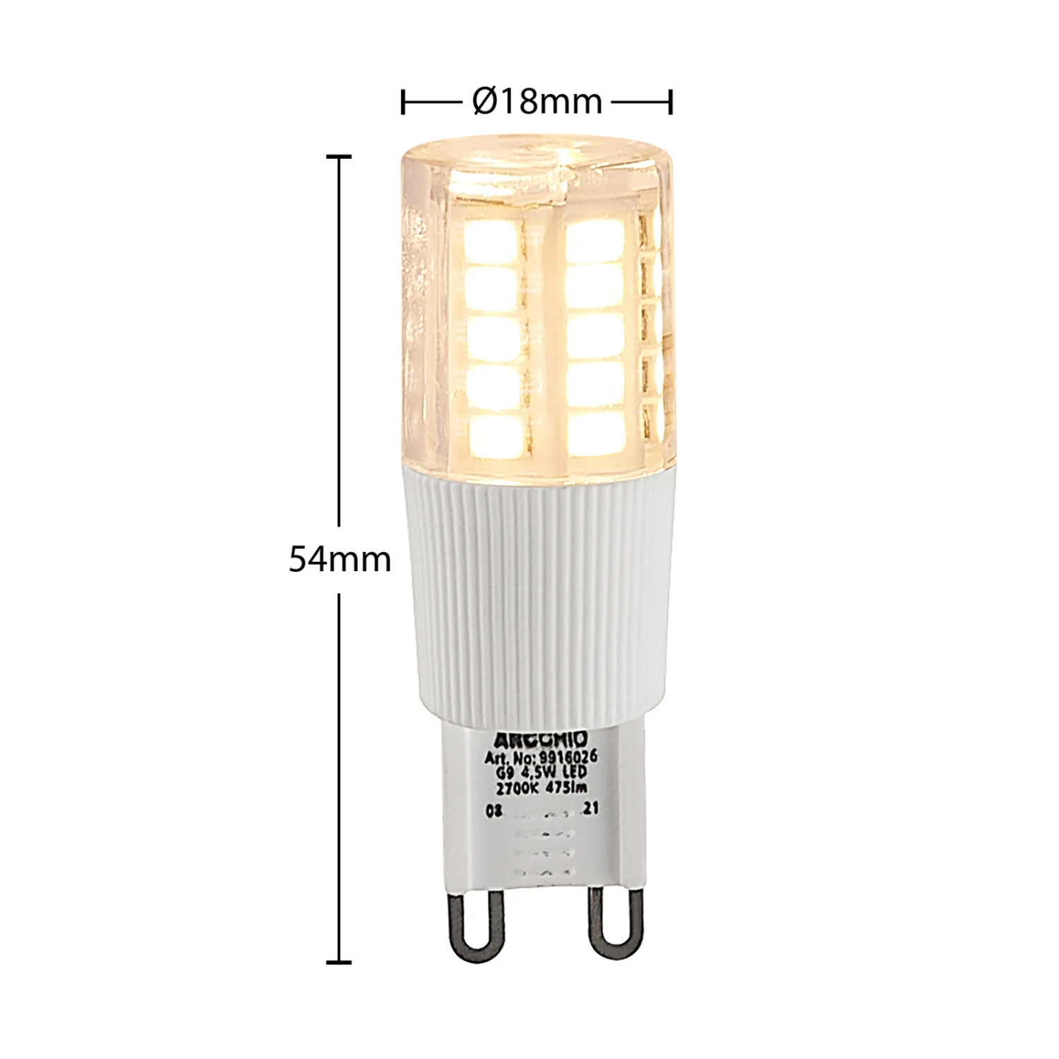 Arcchio LED-Stiftsockellampe G9 4,5W 2.700K 2er 7 Arcchio LED-Stiftsockellampe G9 4,5W 2.700K 2er – Bild 5