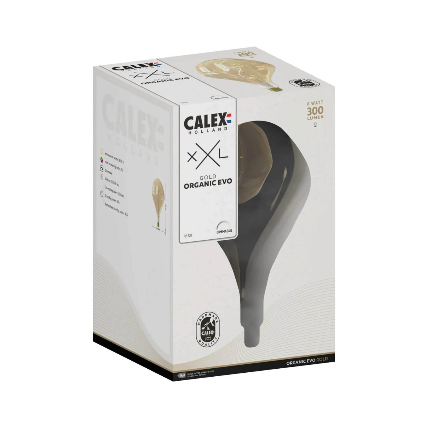 Calex Organic Evo LED-Lampe E27 6W Dim Gold 7 Calex Organic Evo LED-Lampe E27 6W Dim Gold – Bild 5