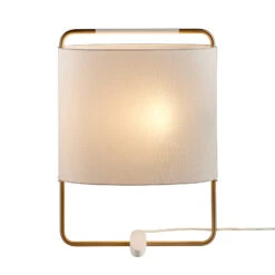 Tischleuchte Margot, Höhe 55cm, Beige, Gold, Weiß -Heimbeleuchtung 10011953 3