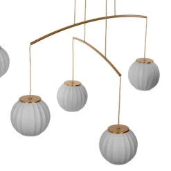 Hängeleuchte Mei Móvil Sechsflammig Struktur Gold 13 Hängeleuchte Mei Móvil Sechsflammig Struktur Gold -Heimbeleuchtung 10012035 5