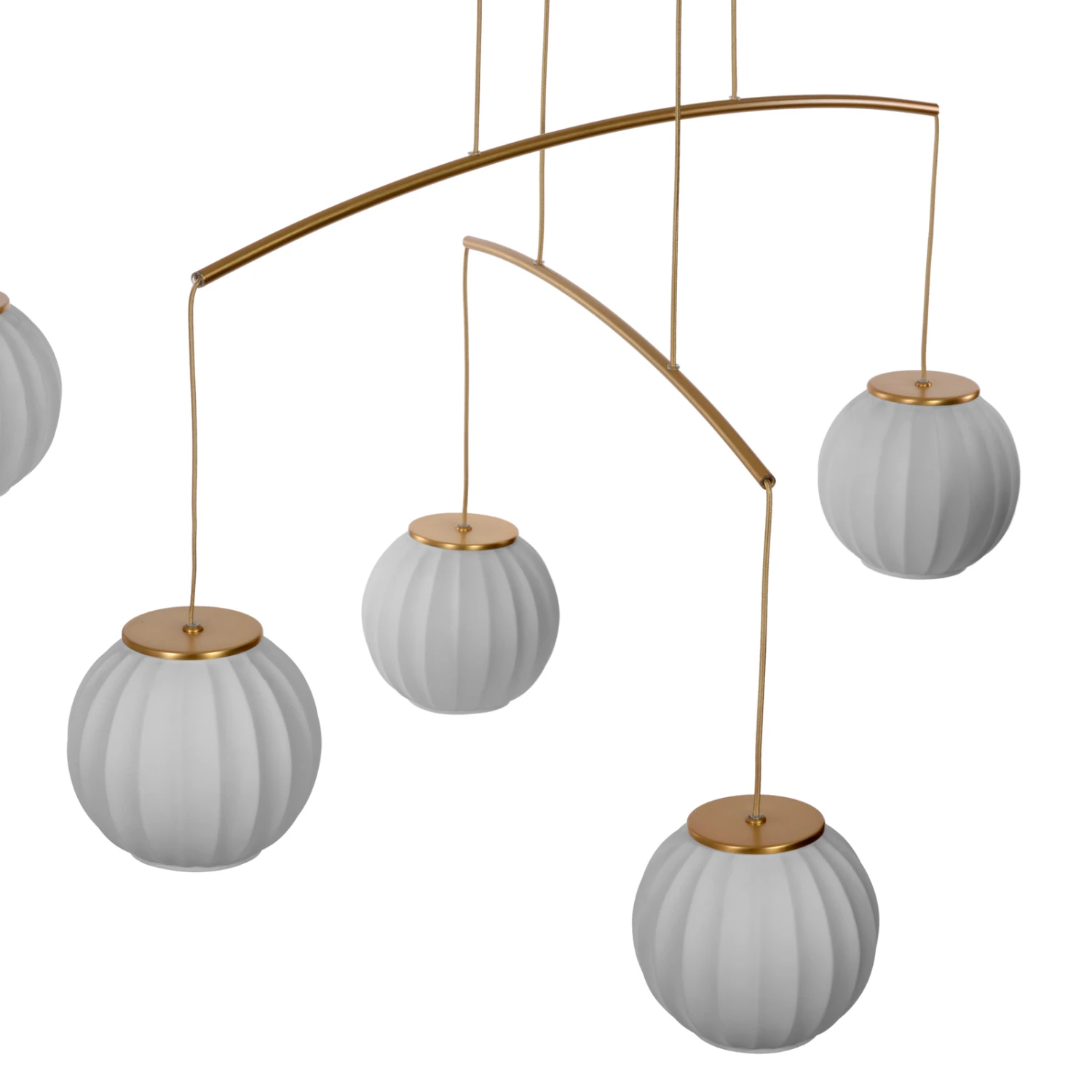 Hängeleuchte Mei Móvil Sechsflammig Struktur Gold 8 Hängeleuchte Mei Móvil Sechsflammig Struktur Gold – Bild 6