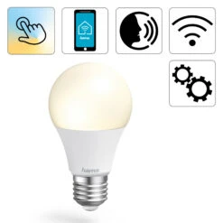 Hama WLAN LED-Lampe E27 A60 9W RGBW Dimmbar Opal