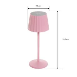Lindby Esali LED-Akku-Tischleuchte, Pink -Heimbeleuchtung 10012696 3