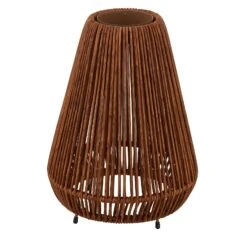 Lindby Amaria LED-Solar-Leuchte Rattan Dunkel -Heimbeleuchtung 10012759 6