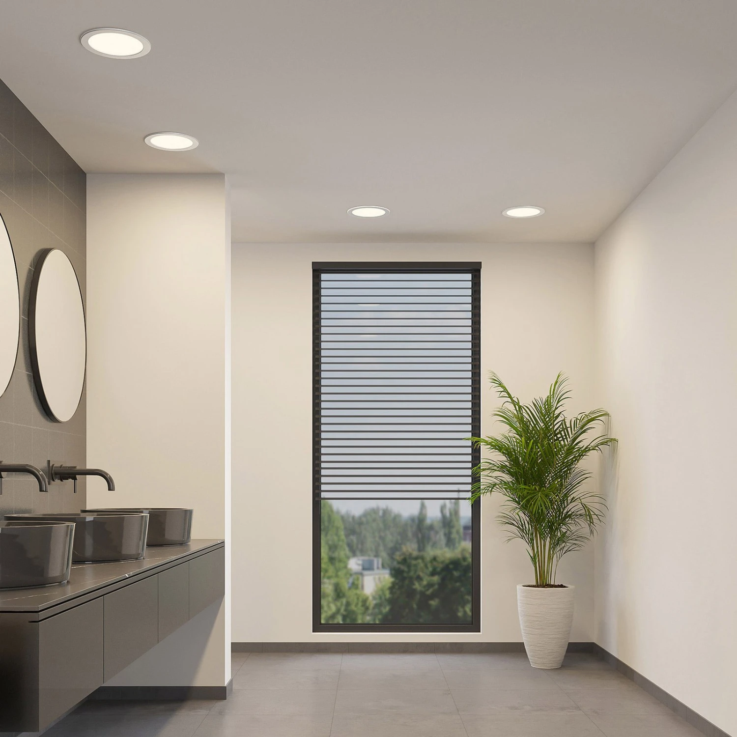 Prios Cadance LED-Einbaulampe Silber 22cm 3er-Set 5 Prios Cadance LED-Einbaulampe Silber 22cm 3er-Set – Bild 3