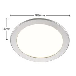 Prios Cadance LED-Einbaulampe Silber 22cm 3er-Set 13 Prios Cadance LED-Einbaulampe Silber 22cm 3er-Set -Heimbeleuchtung 10013591 3