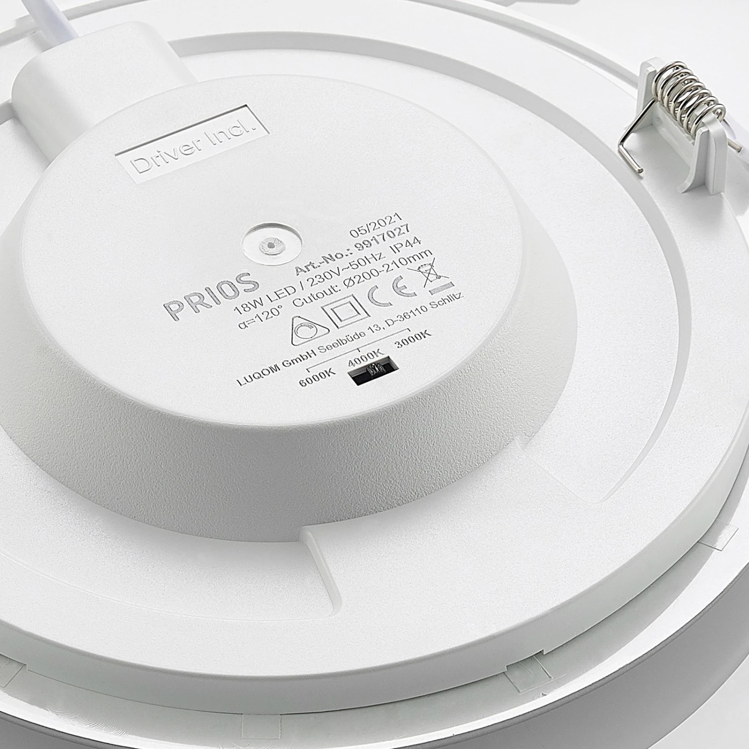 Prios Cadance LED-Einbaulampe Silber 22cm 3er-Set 10 Prios Cadance LED-Einbaulampe Silber 22cm 3er-Set – Bild 8