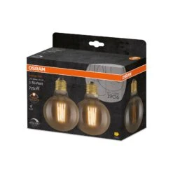 OSRAM 1906 E27 6,5W LED G95 824 Gold Dim 2er -Heimbeleuchtung 10014290 2