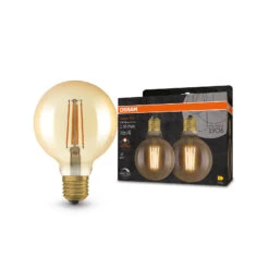 OSRAM 1906 E27 6,5W LED G95 824 Gold Dim 2er -Heimbeleuchtung 10014290 3