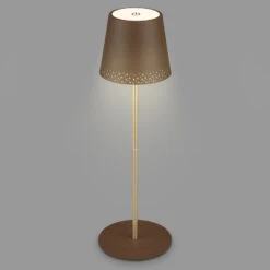 LED-Tischleuchte Kiki Mit Akku 3.000K, Braun/gold -Heimbeleuchtung 10015134 2