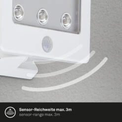 LED-Außenstrahler Kollig Mit Sensor, IP54, Weiß -Heimbeleuchtung 10015571 3