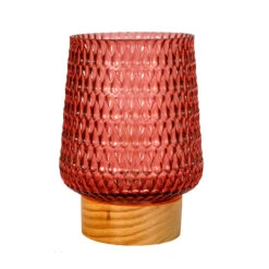 Pauleen Rose Glamour E27-LED Batterie Holzfuß
