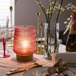 Pauleen Rose Glamour E27-LED Batterie Holzfuß -Heimbeleuchtung 10016588 5