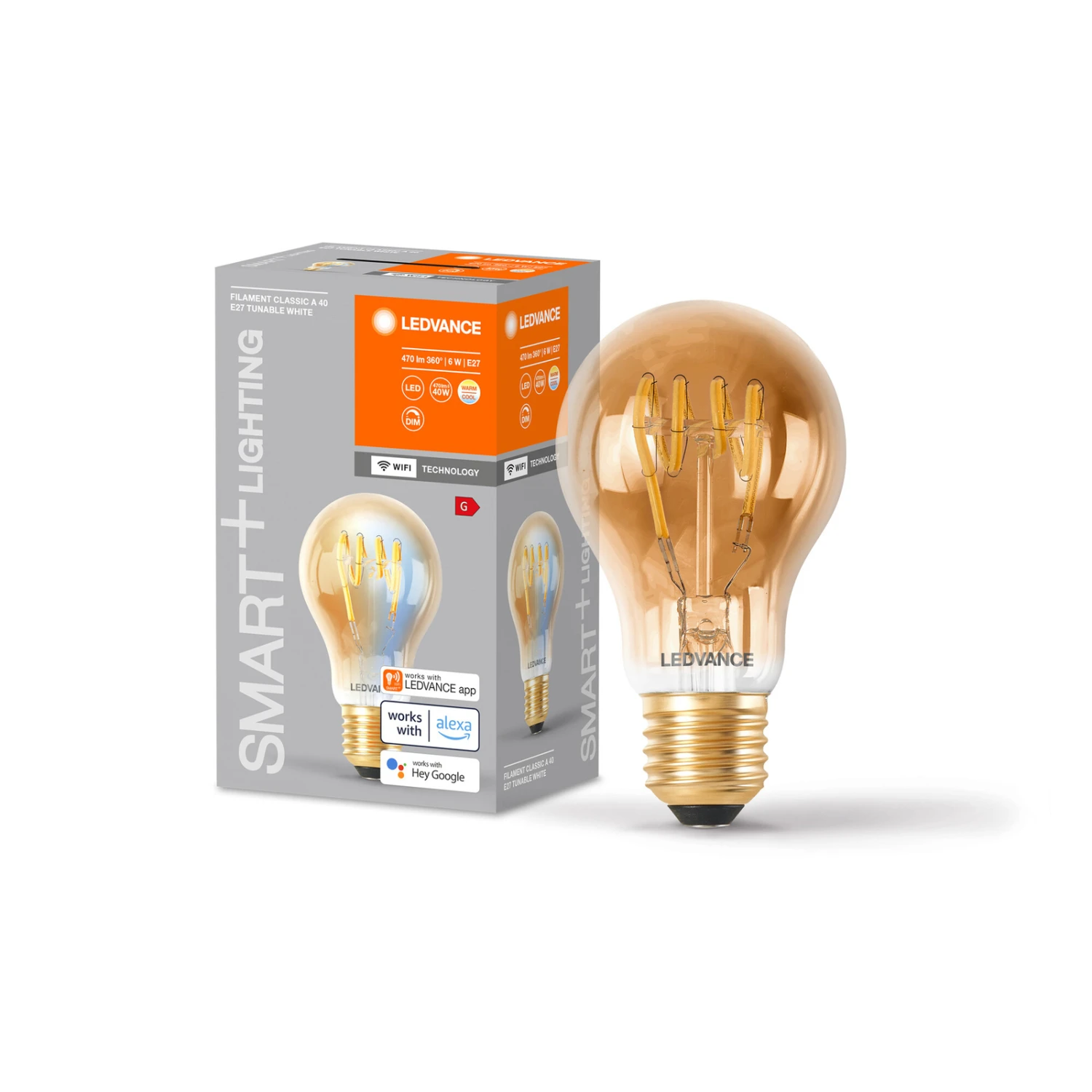 LEDVANCE SMART+ WiFi E27 6W Classic Gold 822-850 5 LEDVANCE SMART+ WiFi E27 6W Classic Gold 822-850 – Bild 3