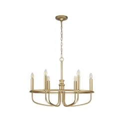 Kronleuchter Capitol Hill, 6-flammig, Messing