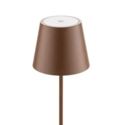 Zafferano Poldina LED-Tischlampe Akku, Matt, Braun -Heimbeleuchtung 1053341 3