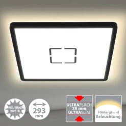 LED-Deckenlampe Free, 29 X 29 Cm, Schwarz -Heimbeleuchtung 1510498 5