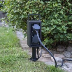 Steckdosensäule Plugge Mit Steckerkabel, Erdspieß -Heimbeleuchtung 1523803 2