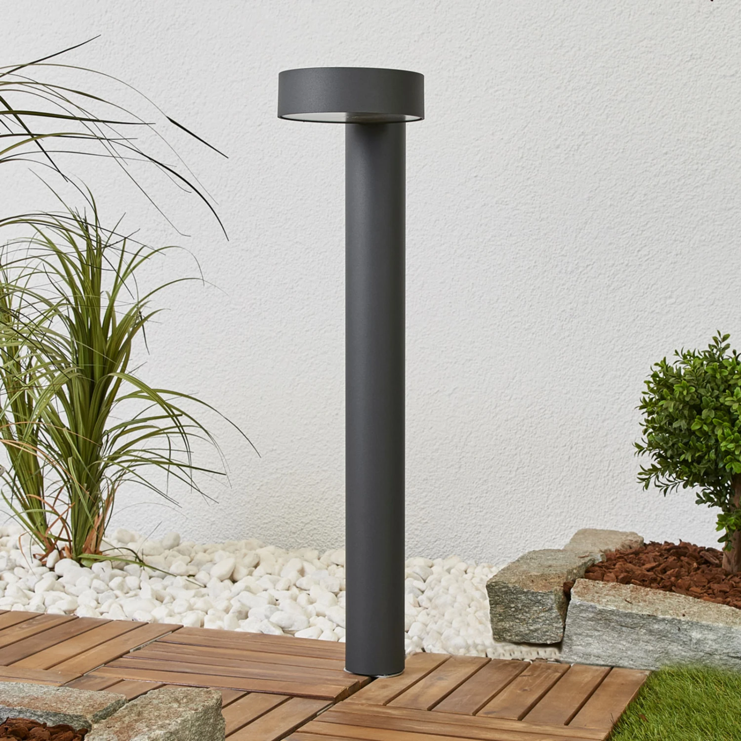 BEGA 77218K3 Wegeleuchte Rund Grafit 3.000K Unten 4 BEGA 77218K3 Wegeleuchte Rund Grafit 3.000K Unten – Bild 2