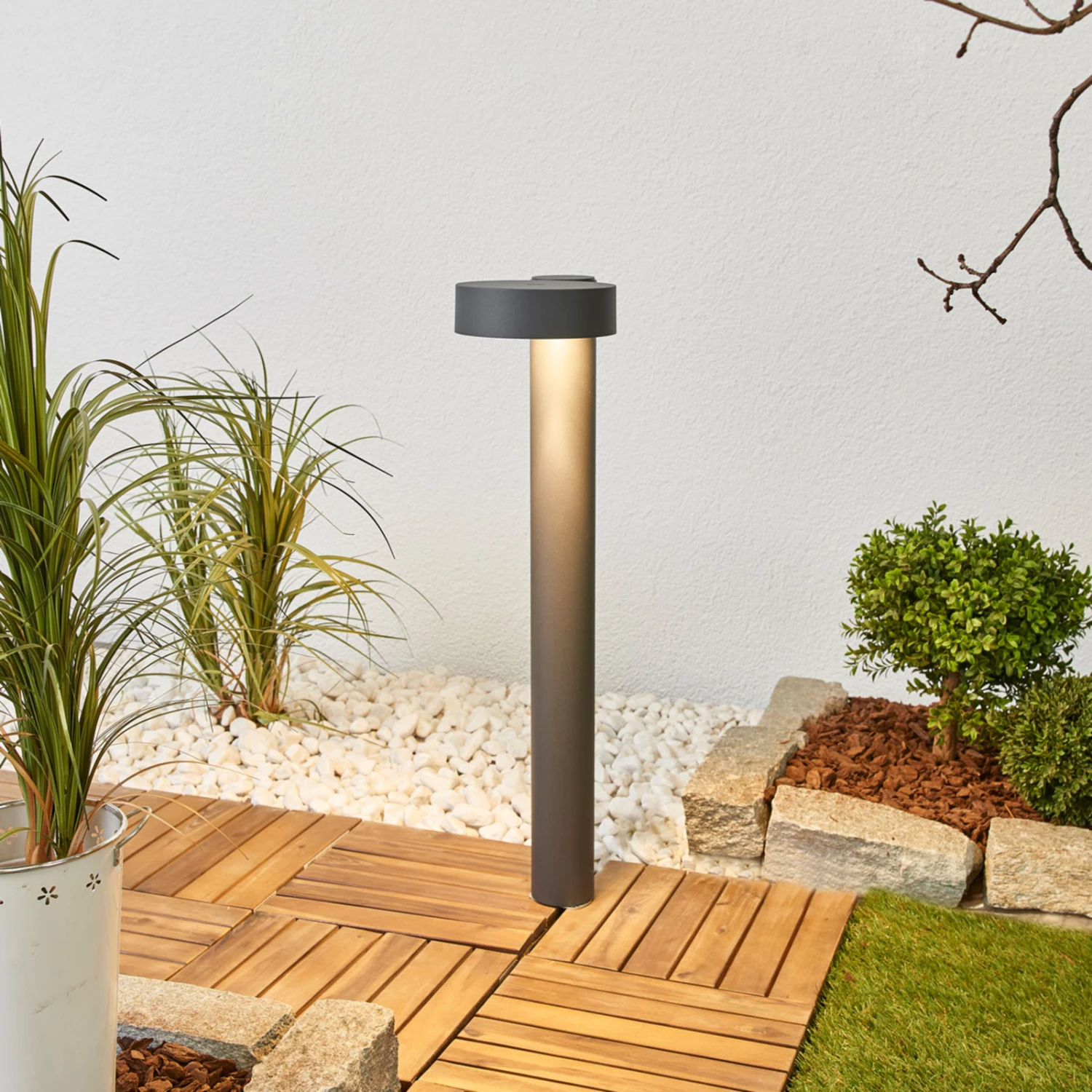 BEGA 77218K3 Wegeleuchte Rund Grafit 3.000K Unten 5 BEGA 77218K3 Wegeleuchte Rund Grafit 3.000K Unten – Bild 3