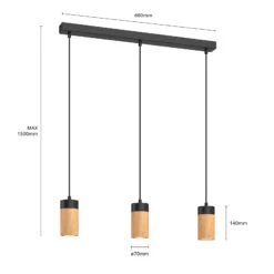 Envostar Plain Hängelampe, 3-flg. Linear -Heimbeleuchtung 1573354 6