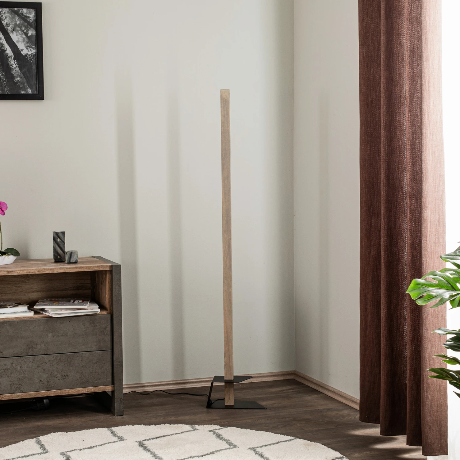 Envostar Lineo LED-Stehleuchte Kiefer Grau 4 Envostar Lineo LED-Stehleuchte Kiefer Grau – Bild 2