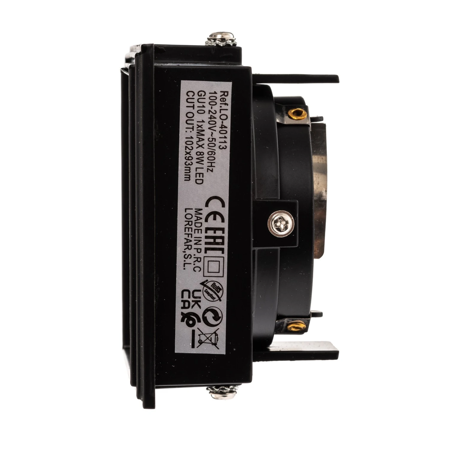 Einbauspot Hyde 1-flammig Eckig Schwenkbar Schwarz 5 Einbauspot Hyde 1-flammig Eckig Schwenkbar Schwarz – Bild 3