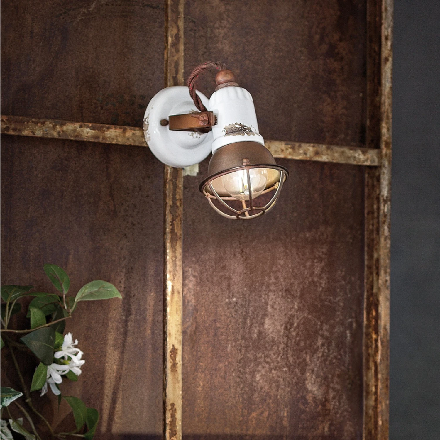 Wandlampe C1675/1 Mit Korb, 1flg., Weiß 5 Wandlampe C1675/1 Mit Korb, 1flg., Weiß – Bild 3