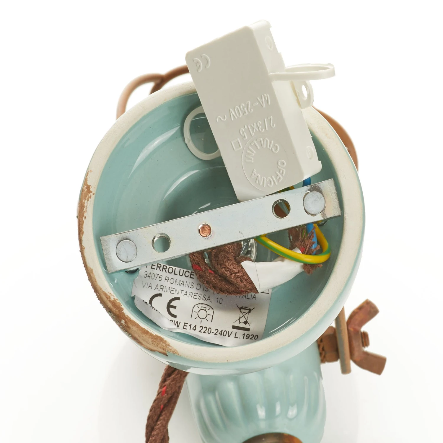 Wandlampe C1675/1 Mit Korb, 1flg., Türkis 9 Wandlampe C1675/1 Mit Korb, 1flg., Türkis – Bild 7