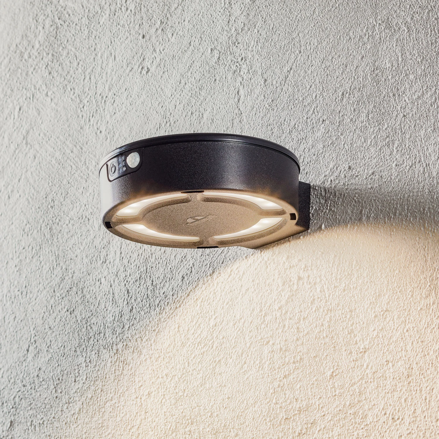 LED-Solarwandleuchte Fortunato Schwarz CCT Sensor 3 LED-Solarwandleuchte Fortunato Schwarz CCT Sensor