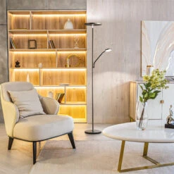 LED-Stehleuchte Fabi Mit Leselampe, Schwarz Matt -Heimbeleuchtung 3570058 5