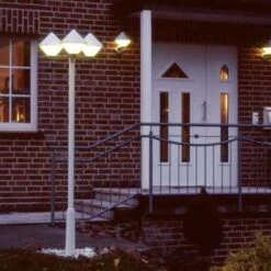 Moderne Mastleuchte 181, Weiß, 3-flammig