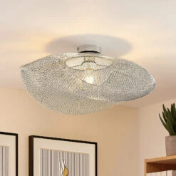 Lindby Alkia Deckenleuchte Aus Drahtgeflecht, E27