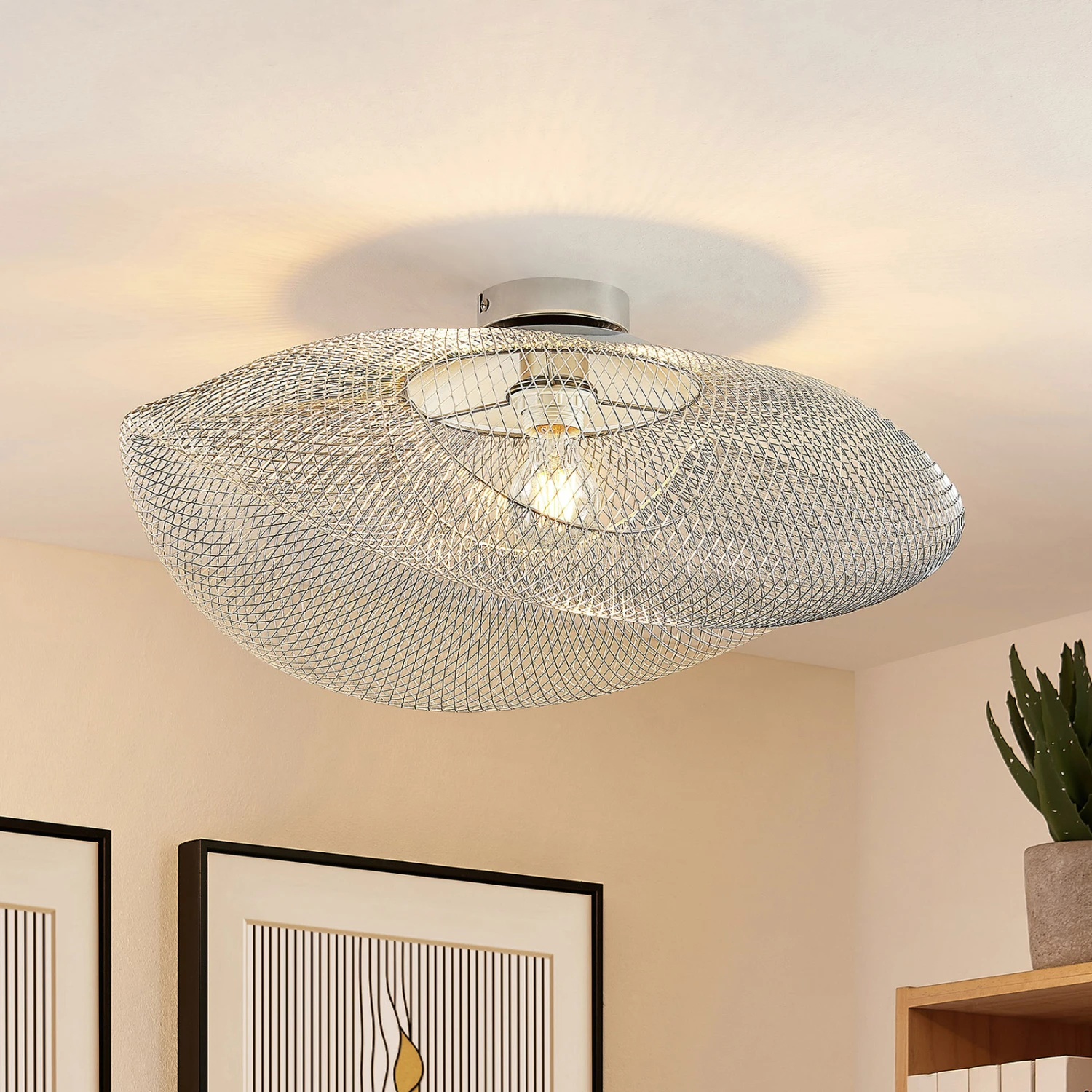 Lindby Alkia Deckenleuchte Aus Drahtgeflecht, E27 3 Lindby Alkia Deckenleuchte Aus Drahtgeflecht, E27