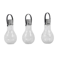Lindby Shams LED-Solarleuchte, Birnenform, 3er-Set -Heimbeleuchtung 4018396 3