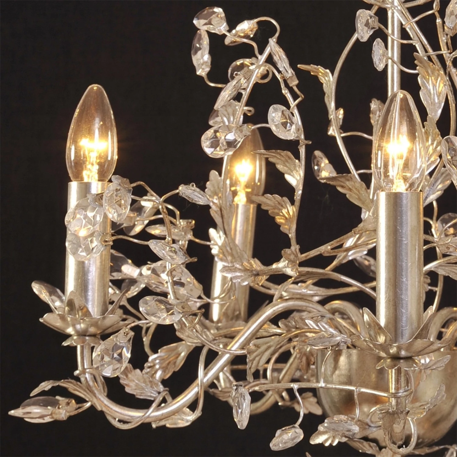 Kronleuchter Buono 5-flammig Silber 4 Kronleuchter Buono 5-flammig Silber – Bild 2