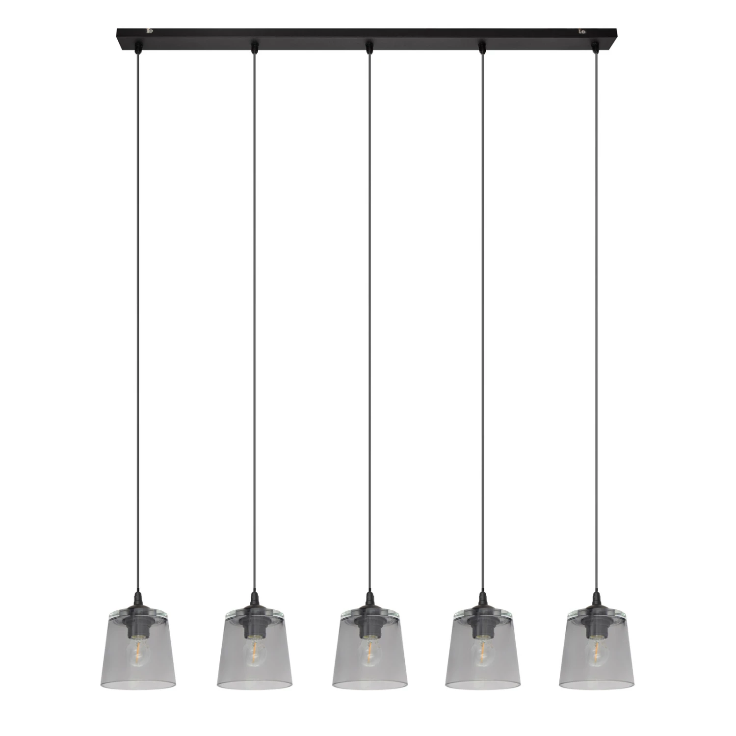 Pendelleuchte Lucea, 5-flammig, Rauchgrau 3 Pendelleuchte Lucea, 5-flammig, Rauchgrau