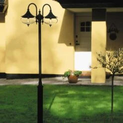 Konstsmide Mastleuchte Libra 2-flammig Schwarz