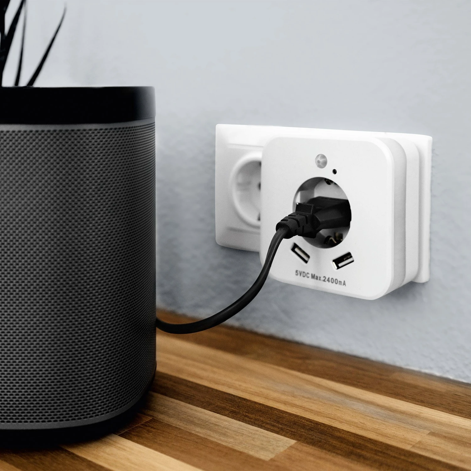 LED-Nachtlicht SLED02 Mit Sensor Und USB-Buchsen 4 LED-Nachtlicht SLED02 Mit Sensor Und USB-Buchsen – Bild 2