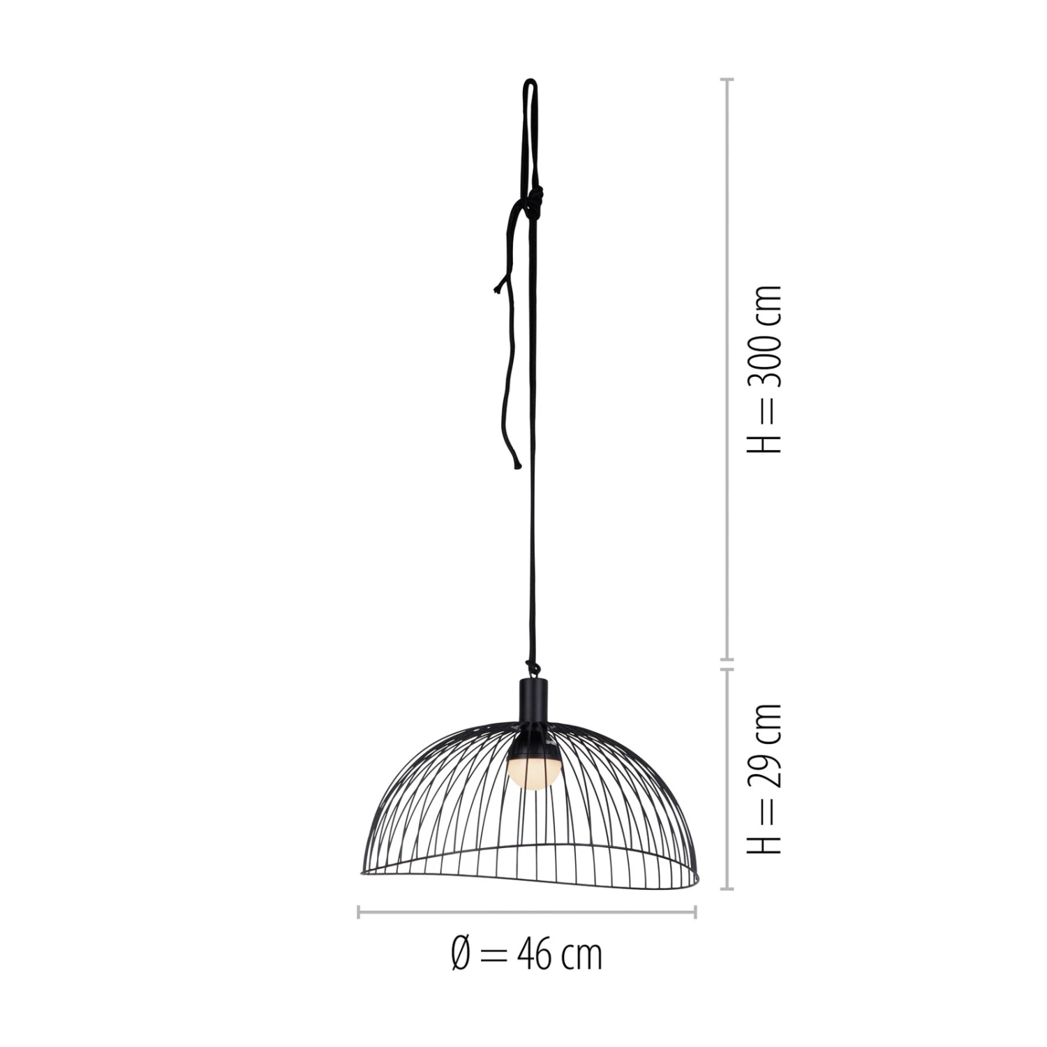 Akku-LED-Pendelleuchte David, Eisenschirm, Dimmbar 11 Akku-LED-Pendelleuchte David, Eisenschirm, Dimmbar – Bild 9