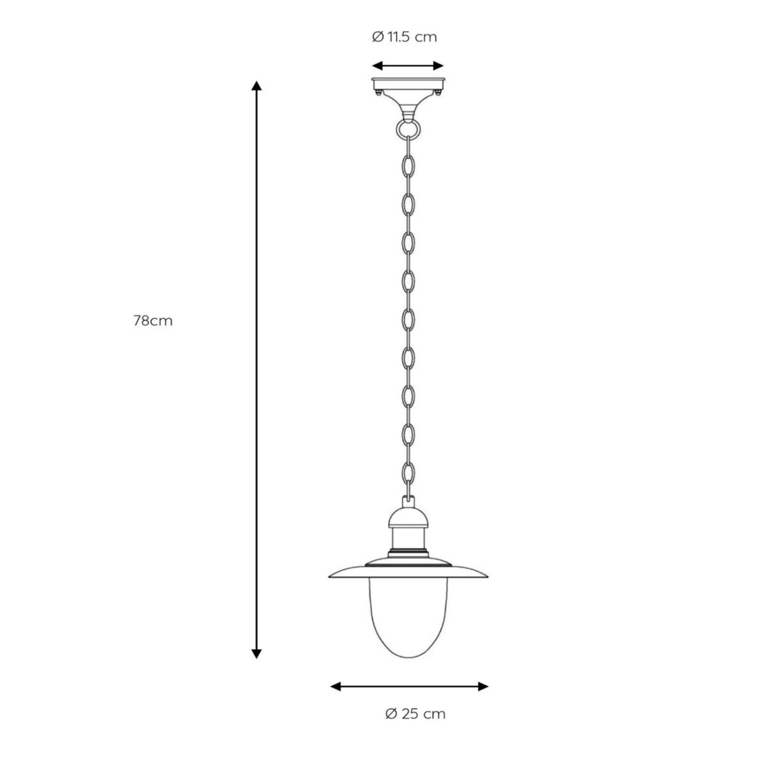 Außen-Hängeleuchte Aruba, Schwarz 4 Außen-Hängeleuchte Aruba, Schwarz – Bild 2