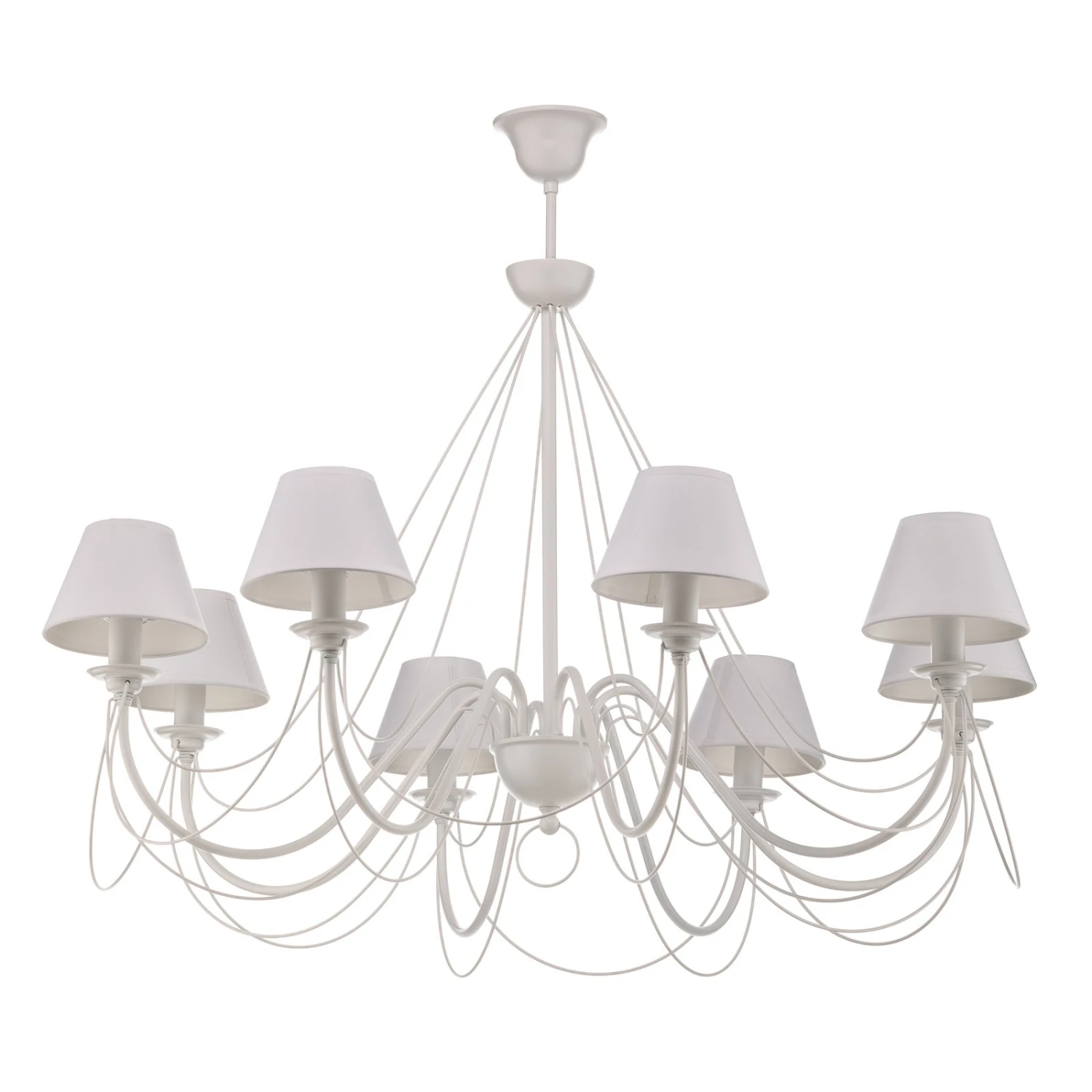 Kronleuchte Bona, Achtflammig, Weiß 6 Kronleuchte Bona, Achtflammig, Weiß – Bild 4